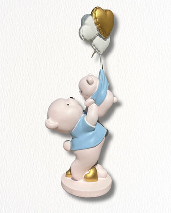 Adorable Bear Family with Heart Balloons | Teddy Mom and Child - getTohfa.