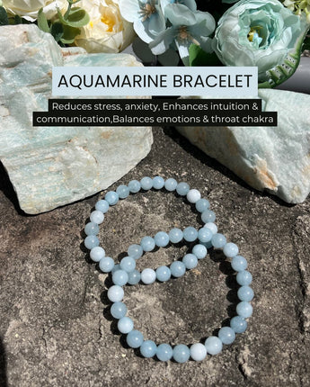 Aquamarine Crystal Bracelet – Serenity, Confidence & Healing - getTohfa.