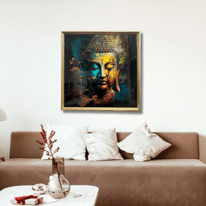 Buddha Crystal Embedded 3D Wall portrait - getTohfa.
