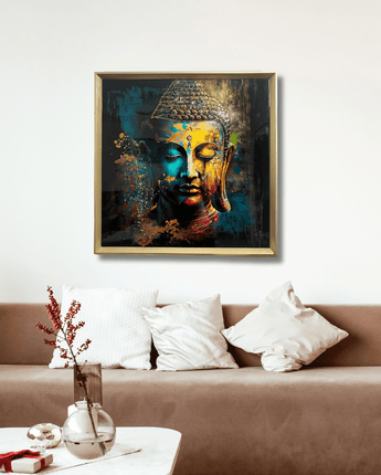 Buddha Crystal Embedded 3D Wall portrait - getTohfa.