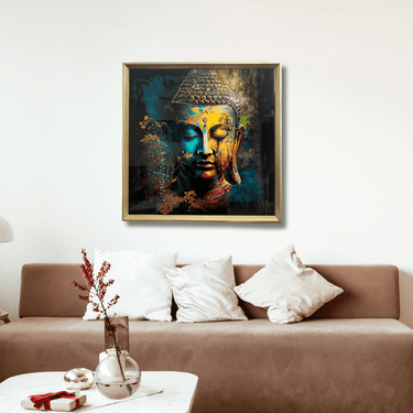 Buddha Crystal Embedded 3D Wall portrait - getTohfa.