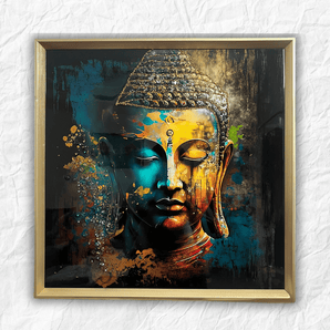 Buddha Crystal Embedded 3D Wall portrait - getTohfa.