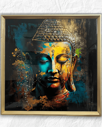 Buddha Crystal Embedded 3D Wall portrait - getTohfa.