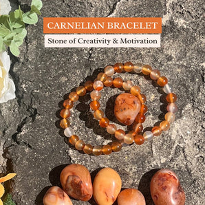 Carnelian Bracelet – Energy, Confidence & Motivation | Natural Healing Crystal - getTohfa.