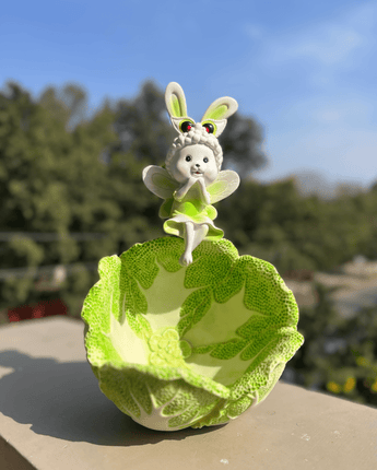 Charming Bunny Fairy Cabbage Decor - getTohfa.