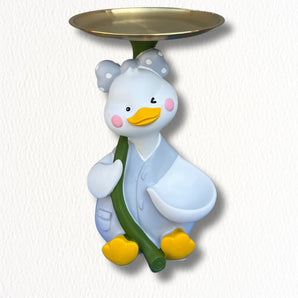 Cute Duckling Tray Holder| Cute Duck Golden Platter - getTohfa.