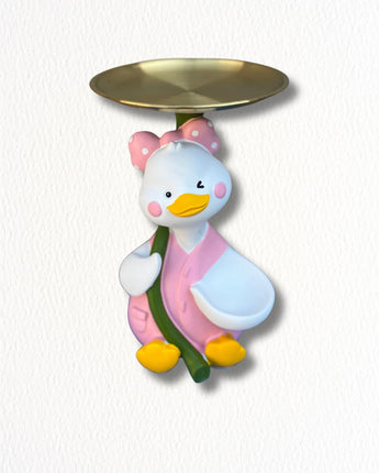 Cute Duckling Tray Holder| Cute Duck Golden Platter - getTohfa.
