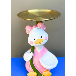 Cute Duckling Tray Holder| Cute Duck Golden Platter - getTohfa.