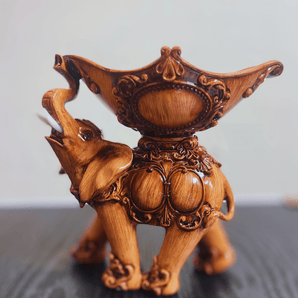 Elegant Wooden Elephant Platter - getTohfa.