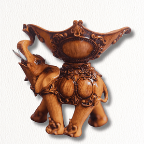 Elegant Wooden Elephant Platter - getTohfa.