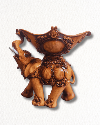 Elegant Wooden Elephant Platter - getTohfa.