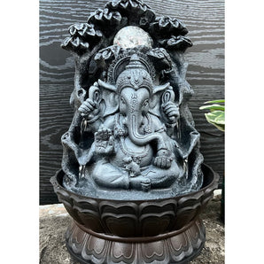 Ganesha Blessing Fountain with Crystal LED Light | Ganesh Ji Water Fountain - getTohfa.