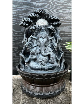 Ganesha Blessing Fountain with Crystal LED Light | Ganesh Ji Water Fountain - getTohfa.