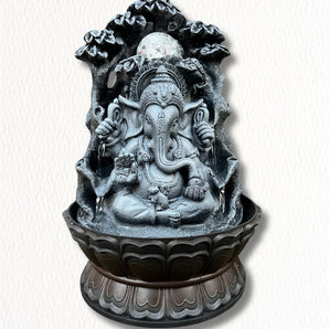 Ganesha Blessing Fountain with Crystal LED Light | Ganesh Ji Water Fountain - getTohfa.