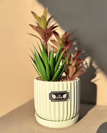 Heavy Ceramic Vase Artificial Planters – Elegant & Sturdy Greenery - getTohfa.