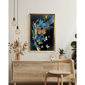 Luxury 3D Crystal Butterfly Wall Art – Framed Elegance - getTohfa.
