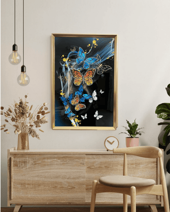 Luxury 3D Crystal Butterfly Wall Art – Framed Elegance - getTohfa.