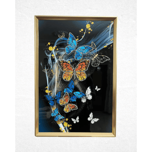 Luxury 3D Crystal Butterfly Wall Art – Framed Elegance - getTohfa.
