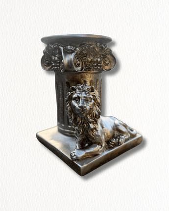 Majestic Lion Column Vase – Regal Home Decor - getTohfa.