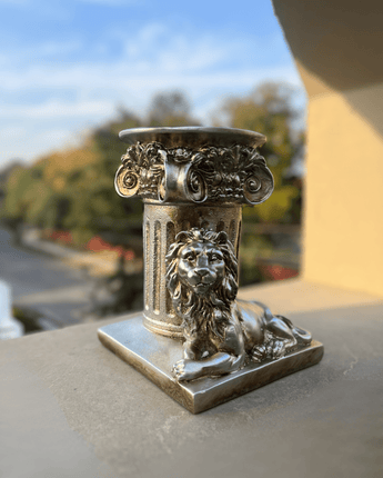 Majestic Lion Column Vase – Regal Home Decor - getTohfa.