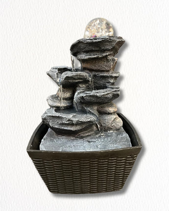 Multi - Tiered Rock Waterfall Fountain | Natural Stone Water Fountain - getTohfa.