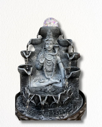 Shiva Meditation Fountain with Crystal Ball | Shiva Water Fountain - getTohfa.