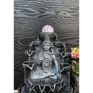Shiva Meditation Fountain with Crystal Ball | Shiva Water Fountain - getTohfa.