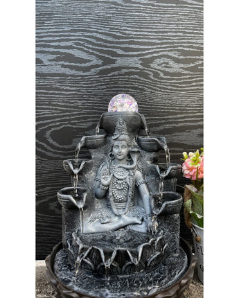 Shiva Meditation Fountain with Crystal Ball | Shiva Water Fountain - getTohfa.